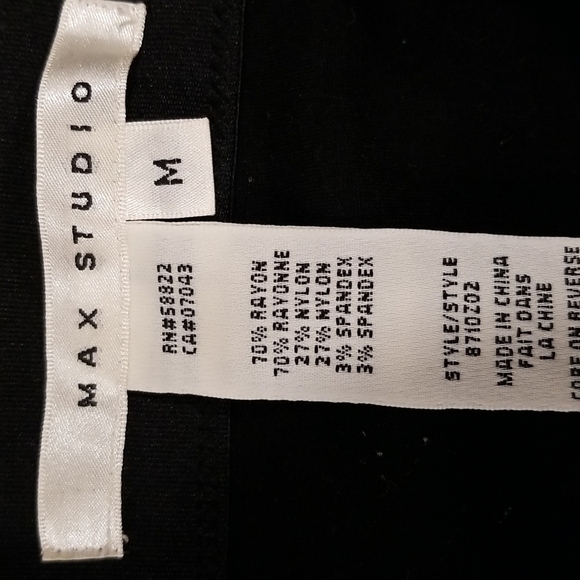 💕MAX STUDIO💕 Pull On Legging Pants ~ Black Medium - Picture 6 of 7